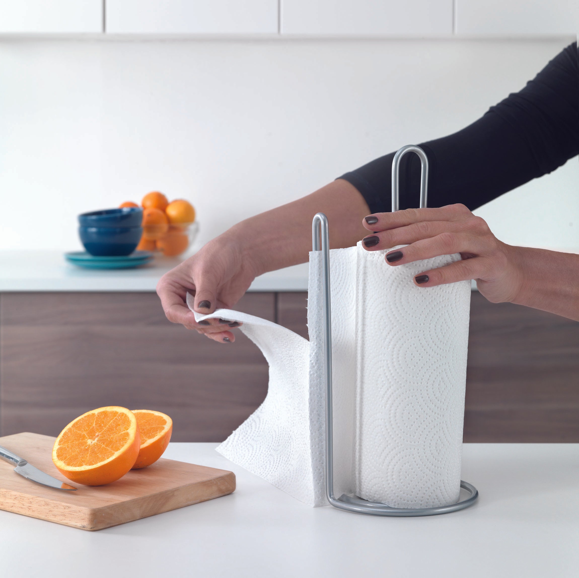 Metaltex Polytherm Coating Kitchen Paper Holder, 15X32 Cm