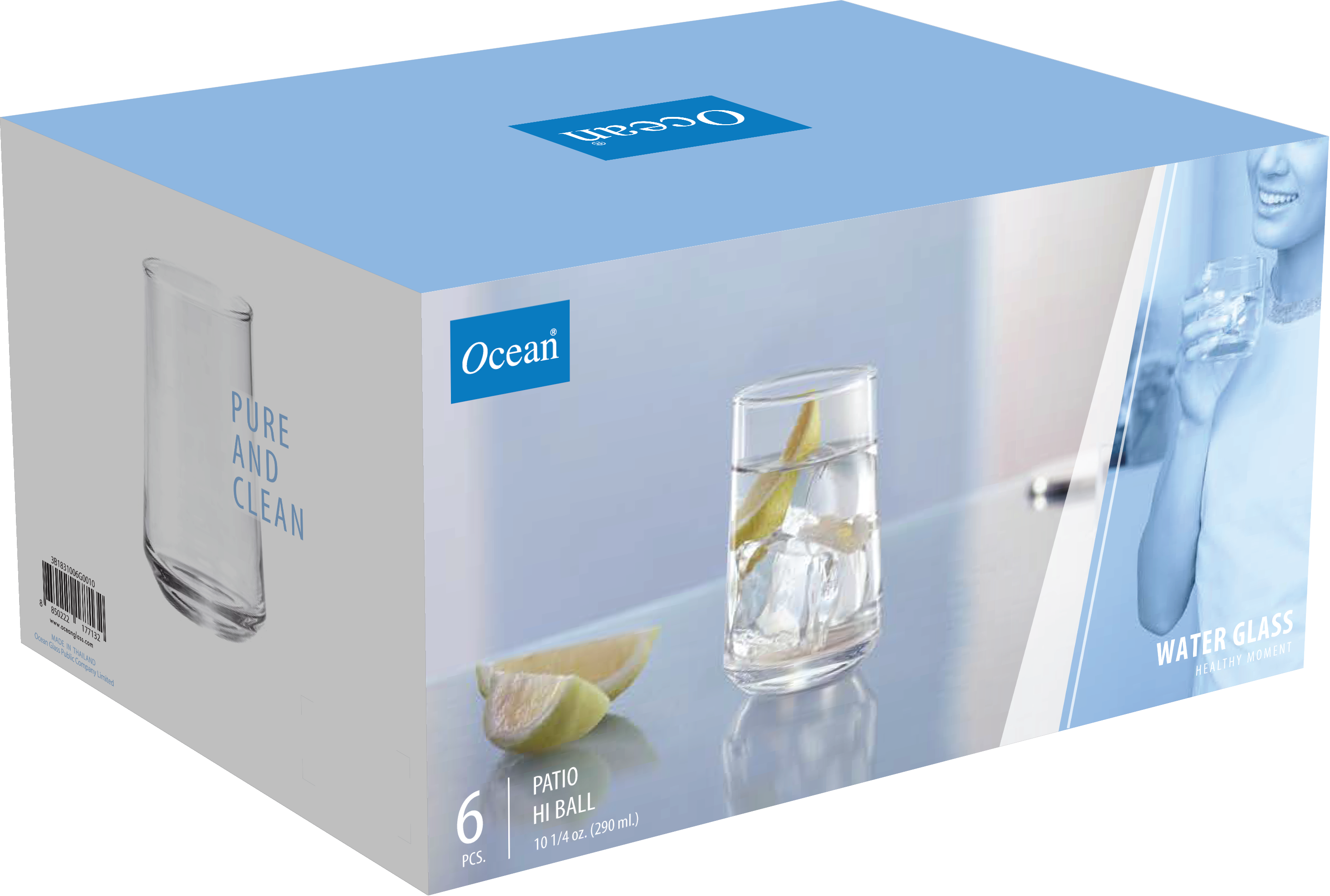 Ocean Patio Hi Ball, 290 ml (Set of 6 Pcs)