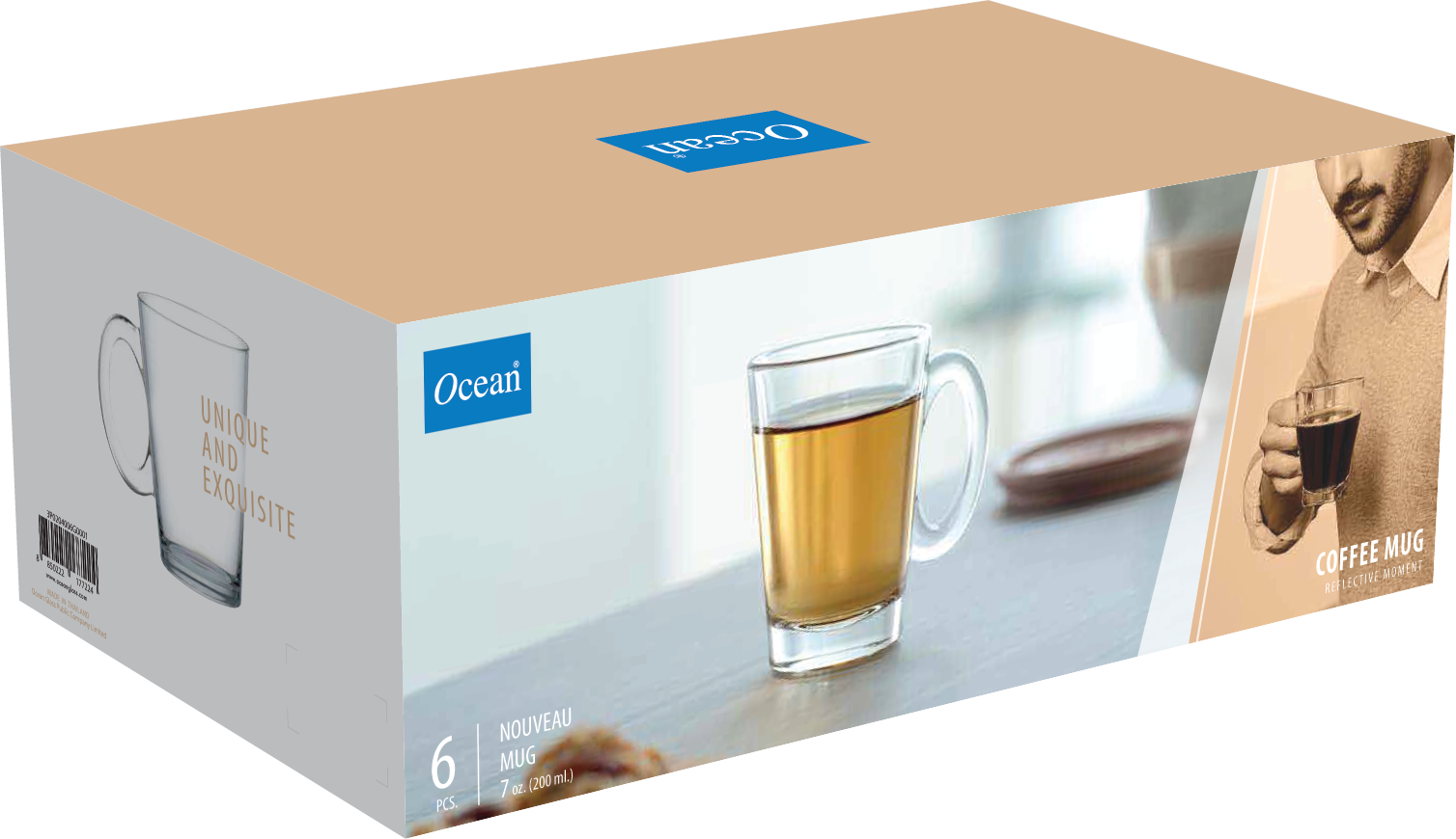 Ocean Nouveau Mug, 200 ml (Set of 6 Pcs)