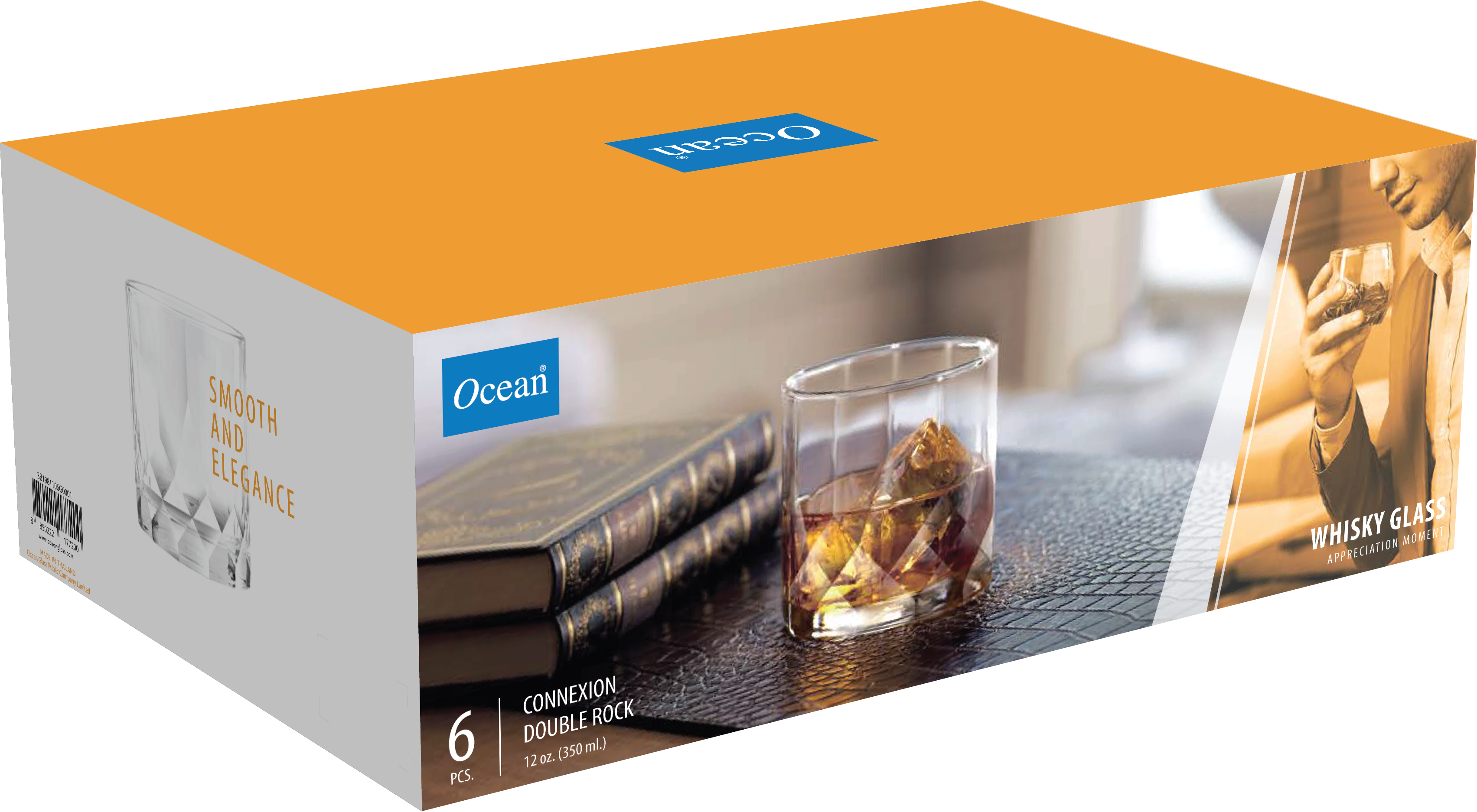 Ocean Connexion Double Rock, 350 ml (Set of 6 Pcs)