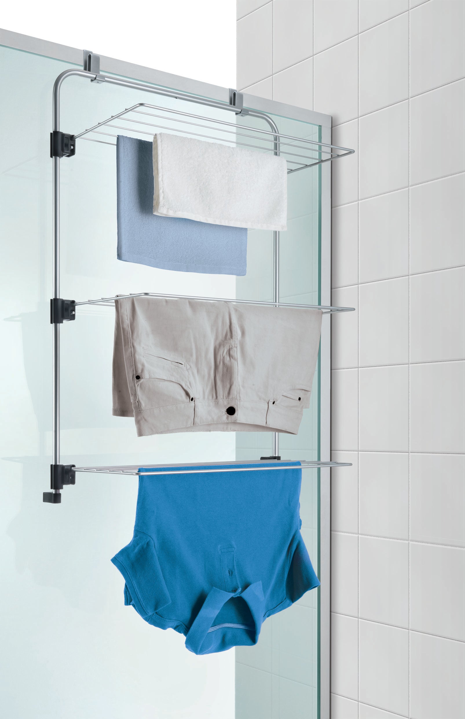 Metaltex Epotherm Coating Over The Door / Shower Laundry Drier, 57X31X93 Cm