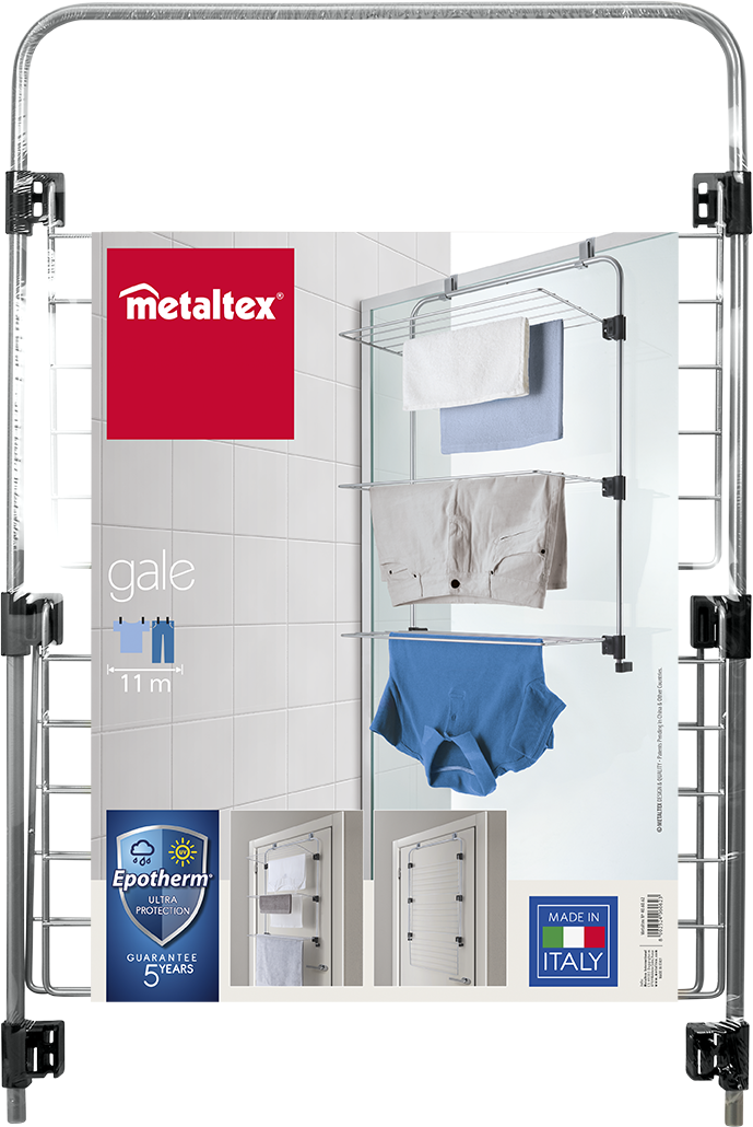 Metaltex Epotherm Coating Over The Door / Shower Laundry Drier, 57X31X93 Cm