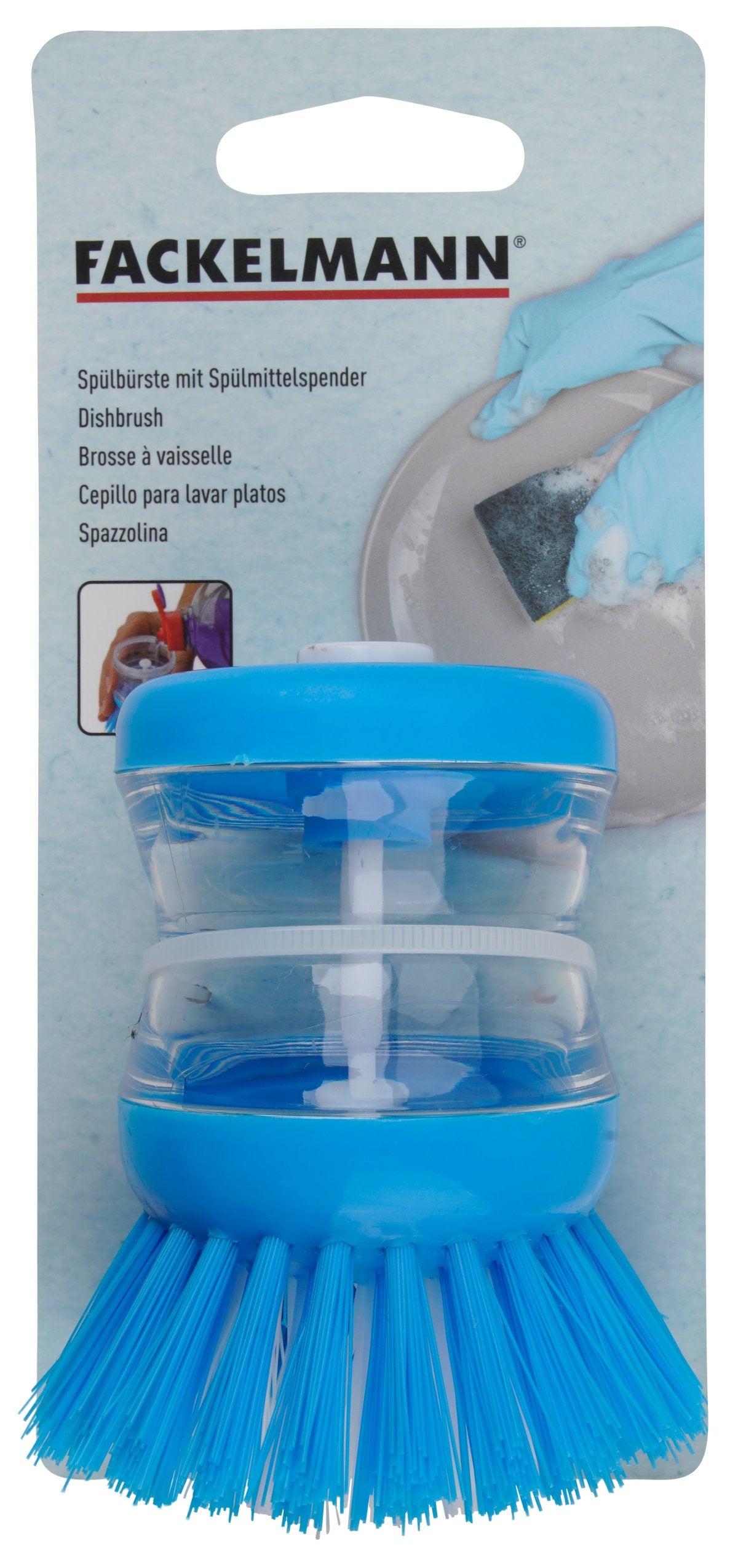 Fackelmann Soap Dispensing Palm Dish Brush