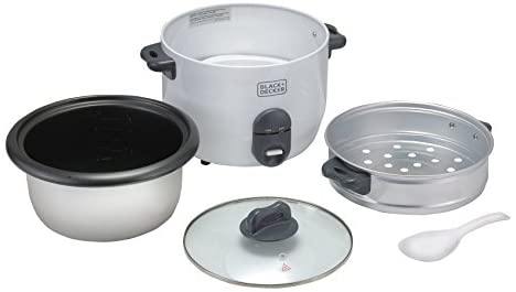 Black+Decker 2.8 L Non Stick Rice Cooker With Glass Lid - Whole and All