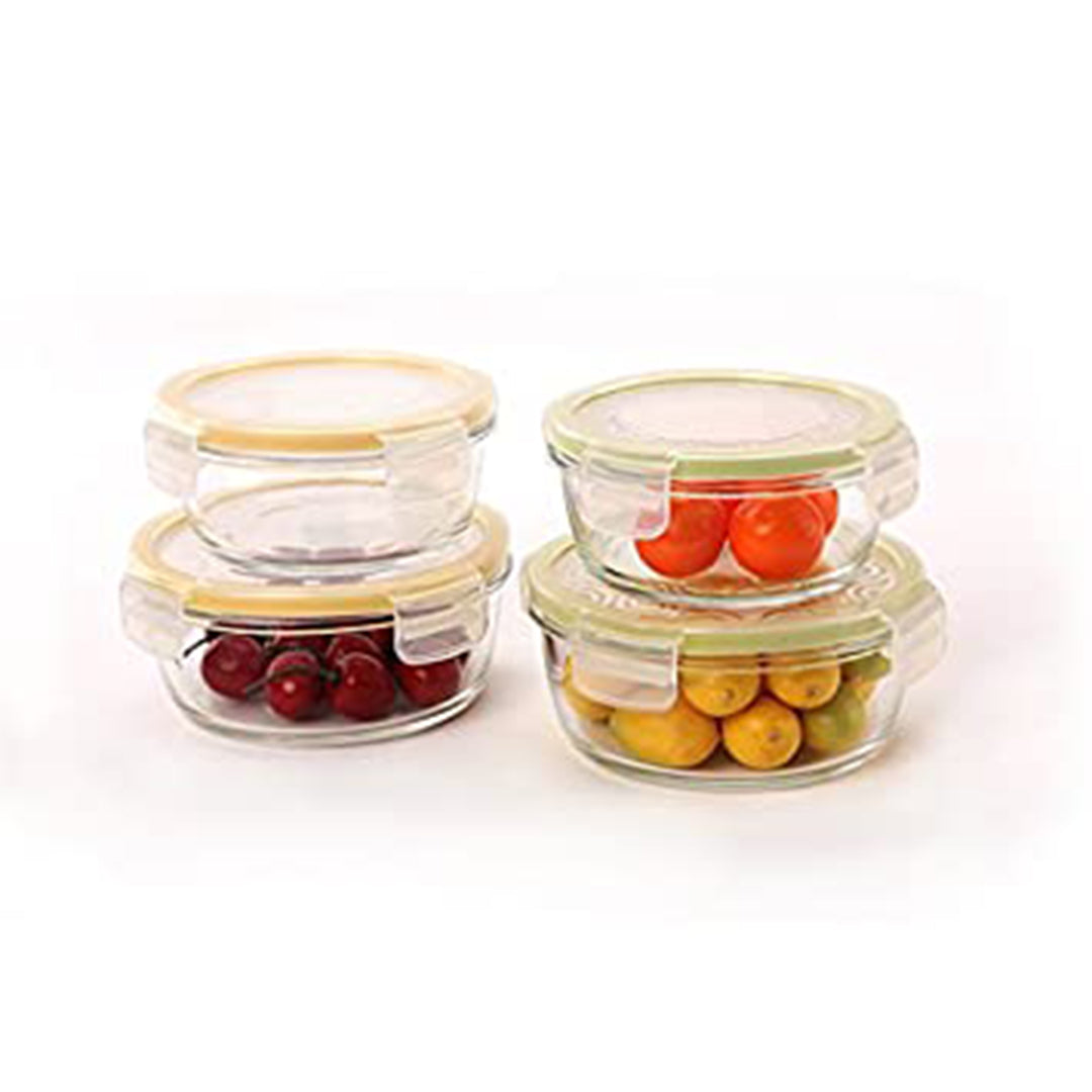 Komax Bioglass Round Food Storage Container, 420 ml - Whole and All