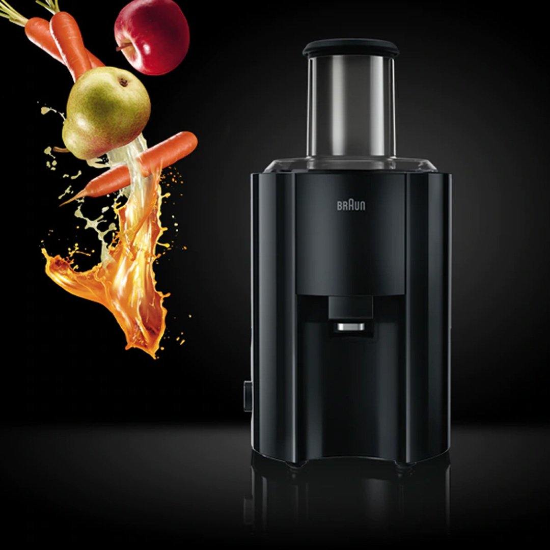 Braun Spin Juicer Extractor For Whole Fruit, Citrus & Vegetables, 2 Speeds, 800W (Black) - Whole and All