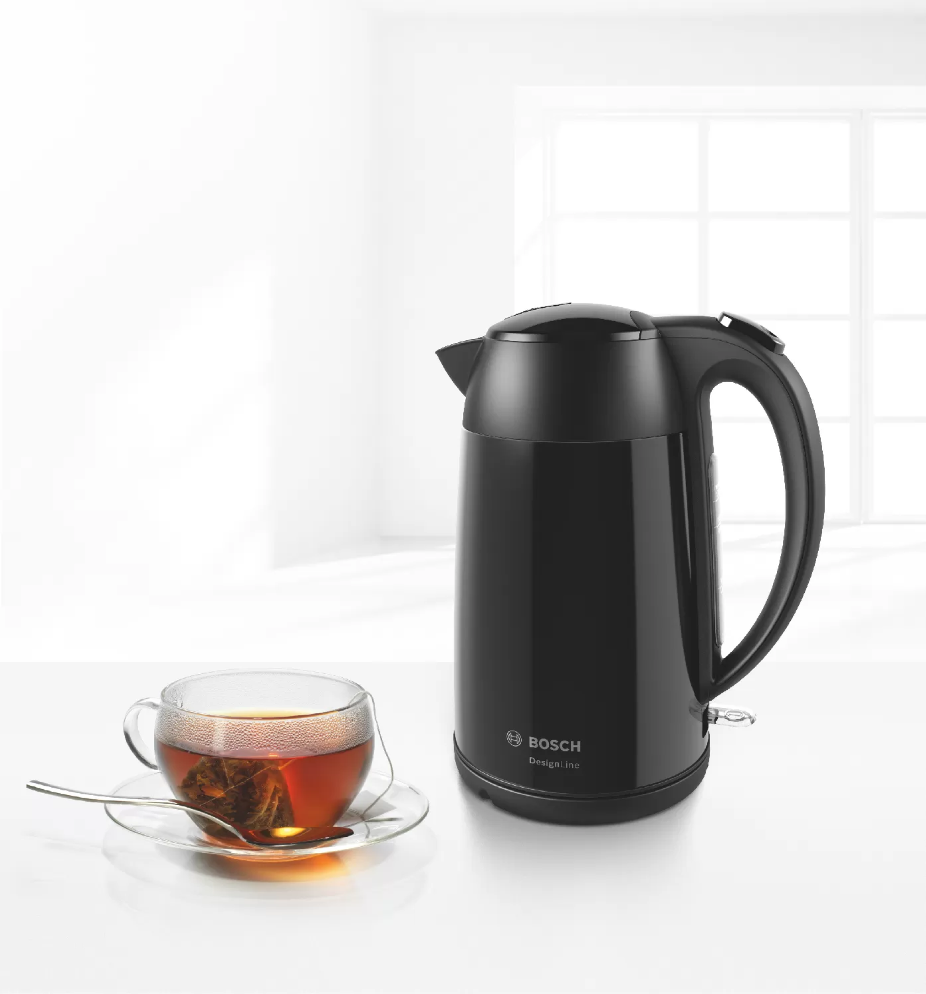 Bosch Water Kettle 1.7Lit 2400W Black - Whole and All