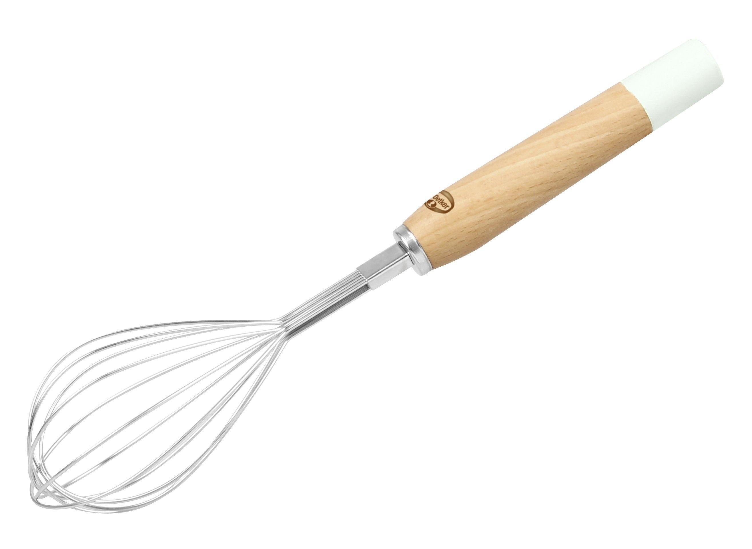Dr. Oetker "Retro" Egg Whisk With Wooden Handle, Light Green/Brown/Silver, 27X5 Cm - Whole and All