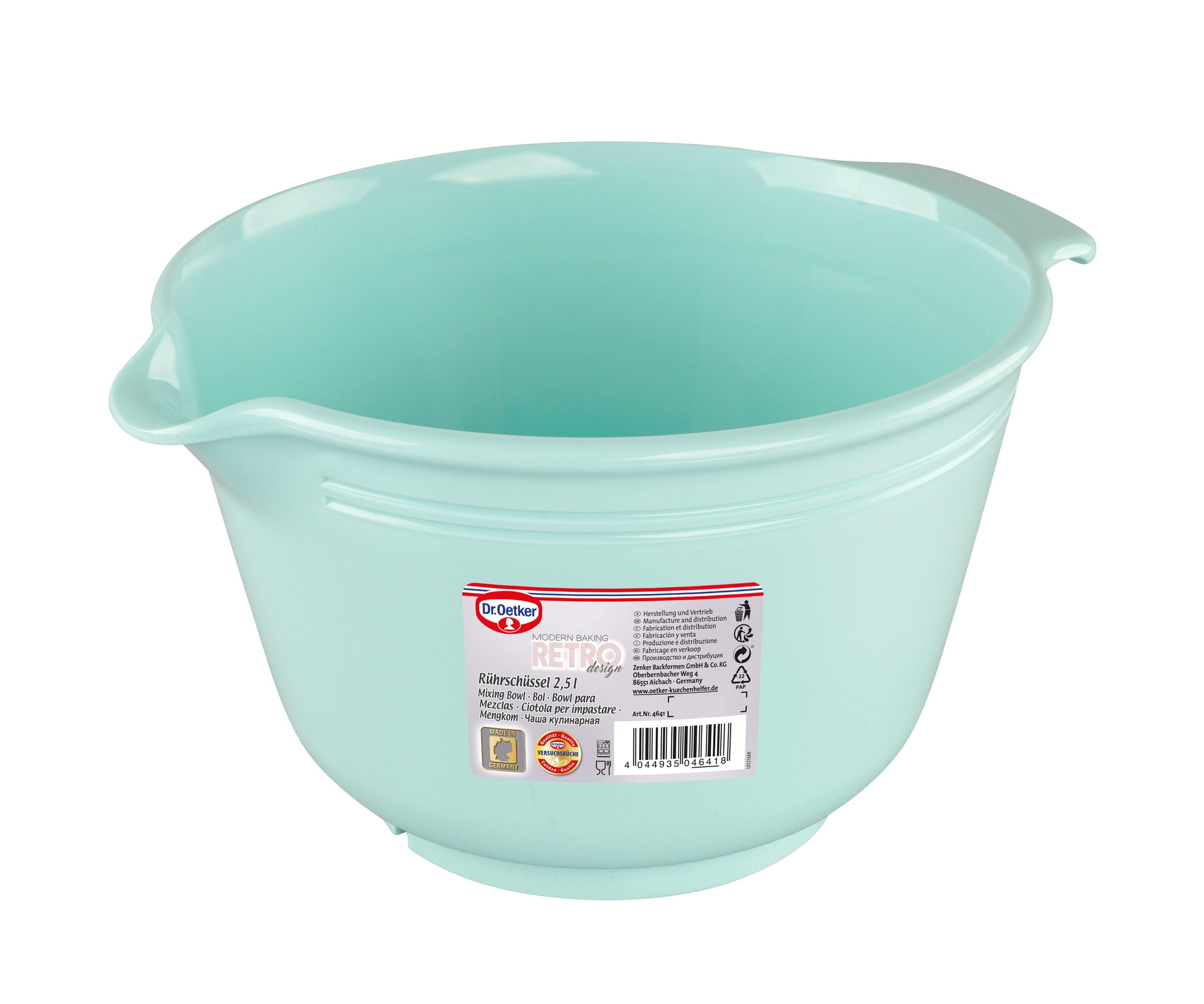 Dr. Oetker "Retro" Mixing Bowl, Green, 21X14 Cm, 2.5L - Whole and All