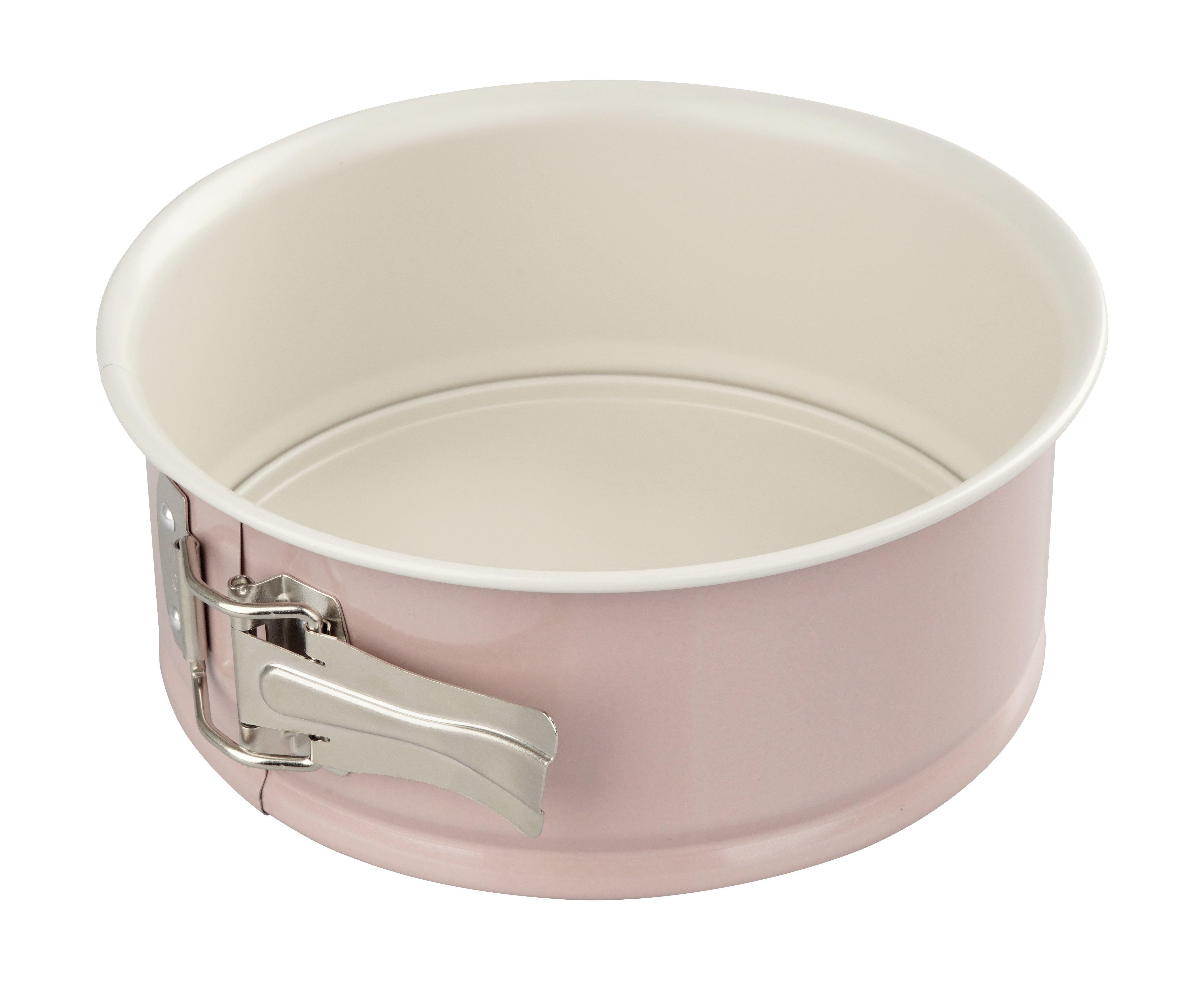 Dr. Oetker "Retro" Springform Steel Plate With Ceramic Reinforced Non-Stick Coating With High Rim, Rose/Crème, 18X8 Cm - Whole and All