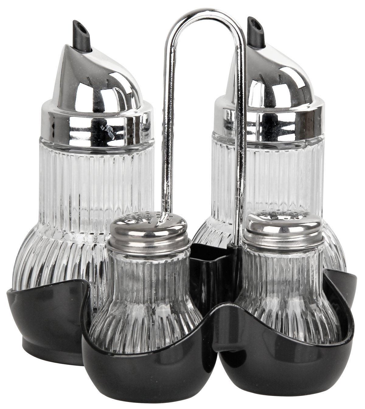 Fackelmann Vinegar, Oil, Salt, Pepper & Toothpicks Set Rubin