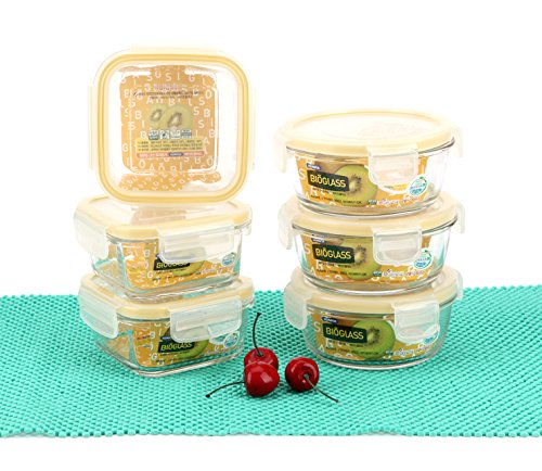 Komax Bioglass Round Food Storage Container, 920 ml - Whole and All