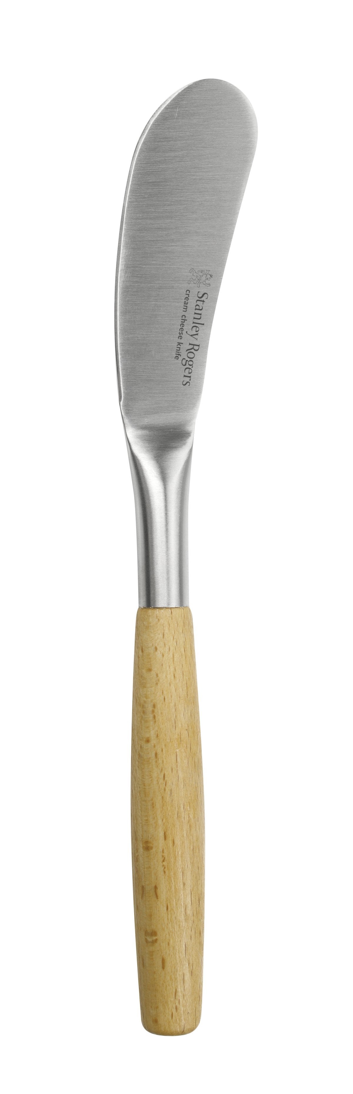 Stanley Rogers Cheese Knife Set For Cream, Stainless Steel, Beech Handle