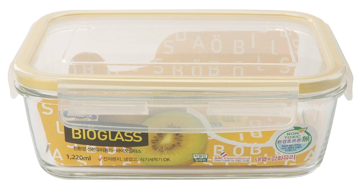 Komax Bioglass Rectangular Food Storage Container, 1.22 L
                Komax Bioglass Rectangular Food Storage Container, 1.22 L