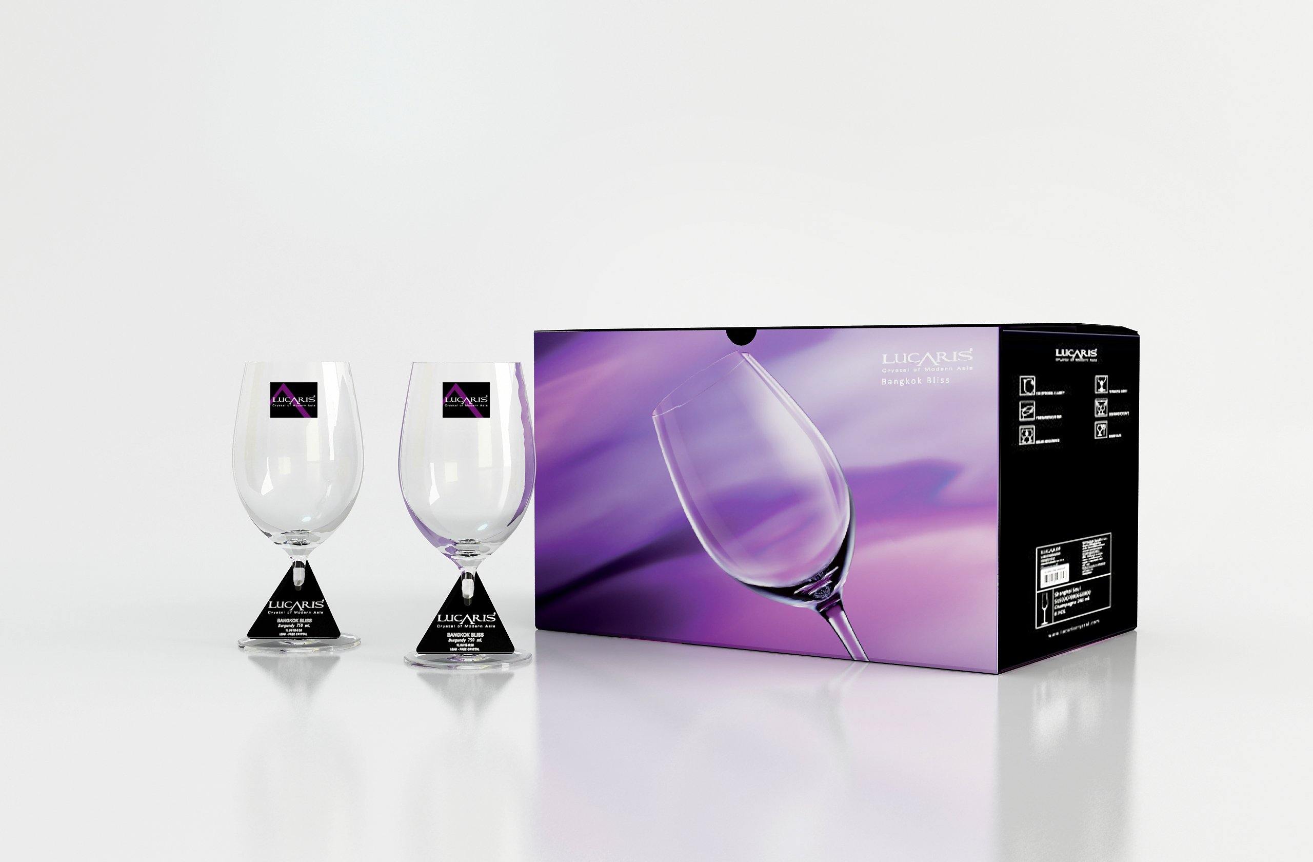Lucaris Crystal Bangkok Aqua - Set Of 6 Pcs - Whole and All