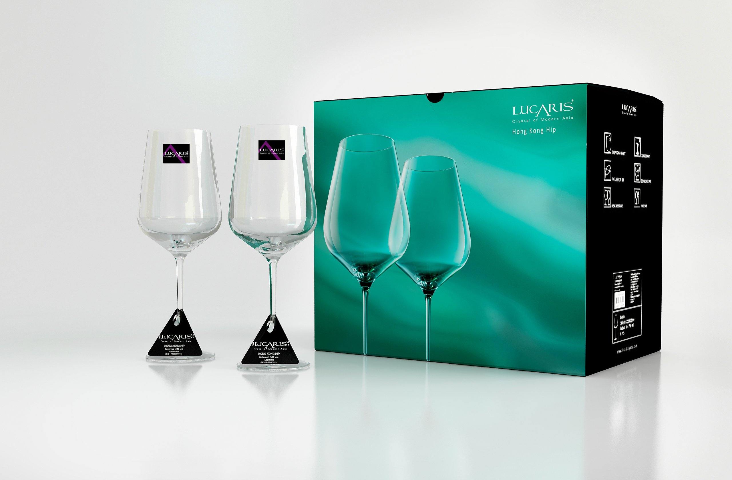 Lucaris Crystal Hong Kong Hip Chardonnay - Set Of 6 Pcs - Whole and All