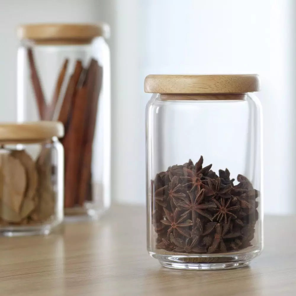 Ocean Pop Jar Wooden Lid, 650 ml