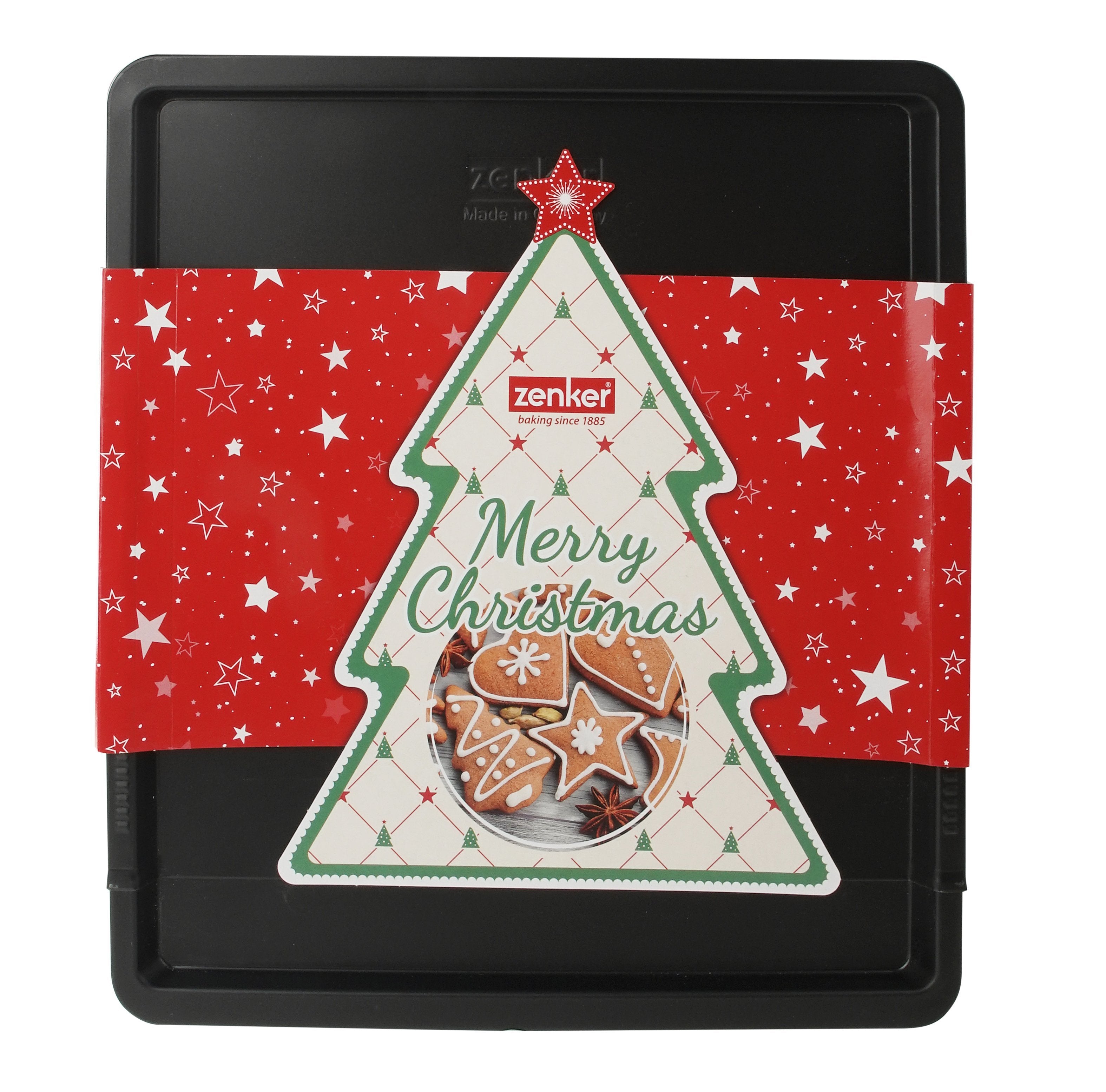 Zenker "Sparkling Christmas" Cookies Baking Tray Extendable, Black, 37-52X33X1.5 Cm - Whole and All
