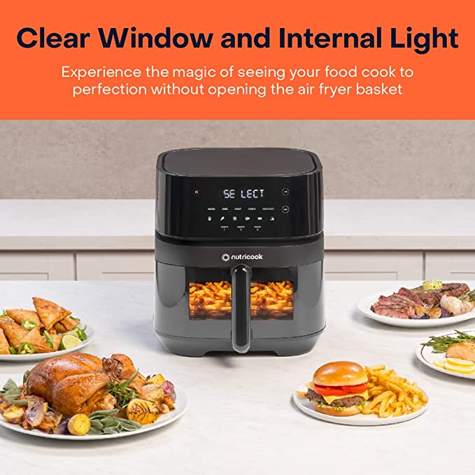 Nutricook Air Fryer 3 Vision, 1700 Watts, Digital Control Panel Display