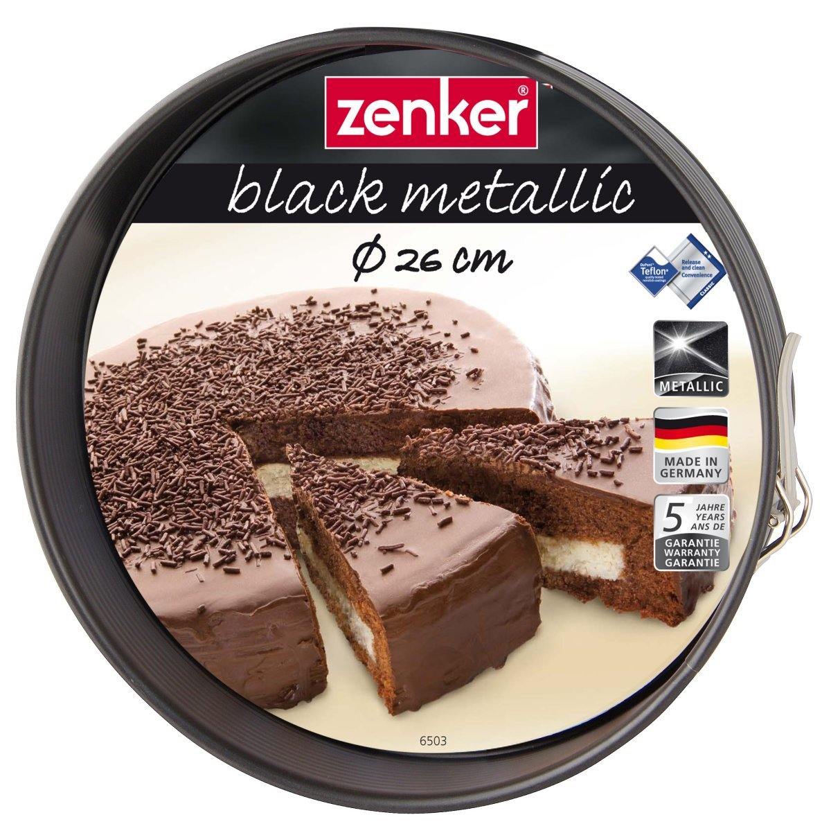 Zenker  "Black/Metallic" Springform With Flat Base, 26X6.5 cm - Whole and All