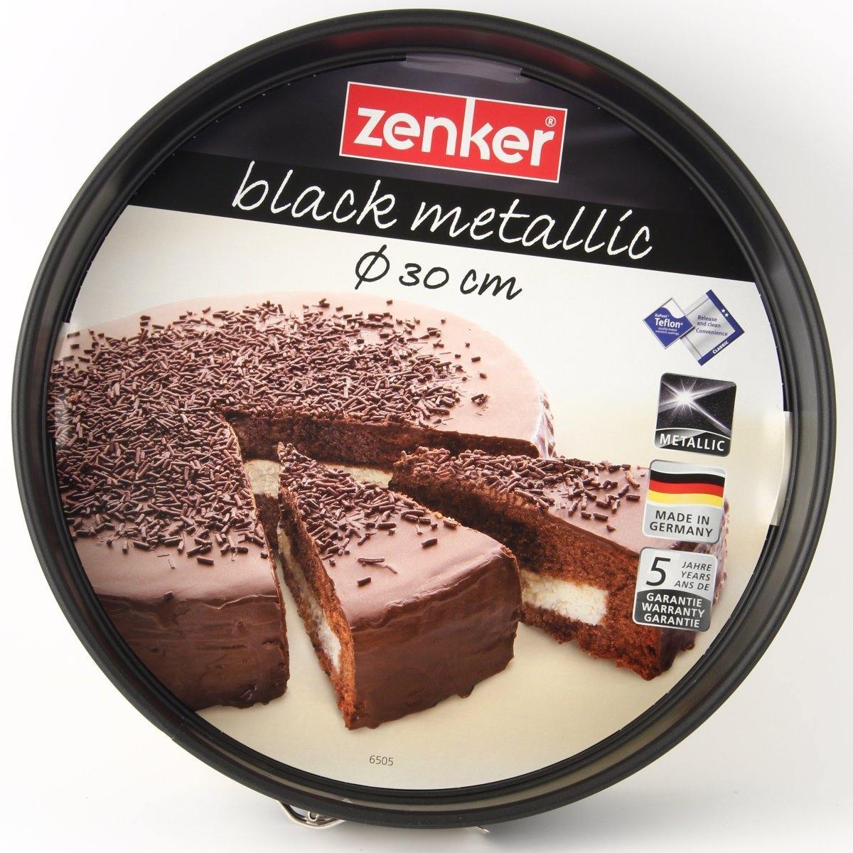 Zenker "Black/Metallic" Springform With Flat Base, 30X6.5 cm - Whole and All