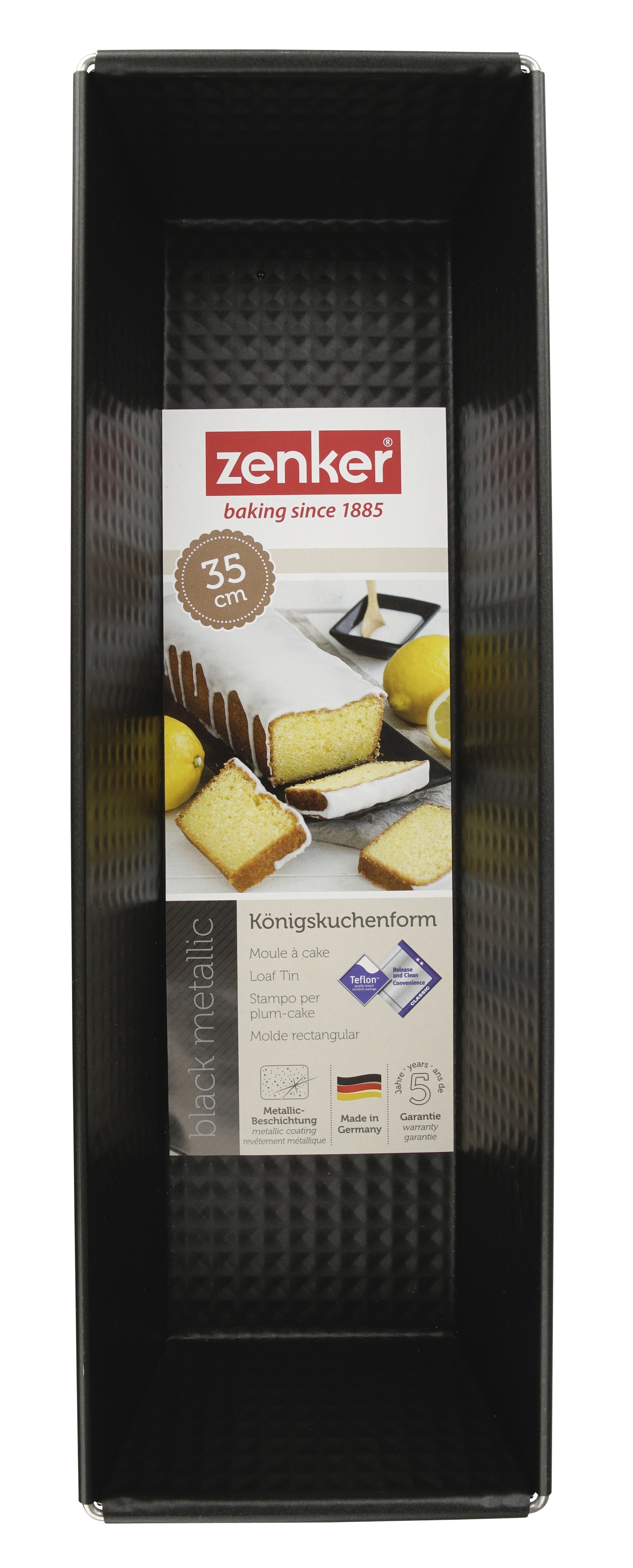 Zenker "Black Metallic" Loaf-Tin, Black, 35.5X11.5X7 Cm - Whole and All