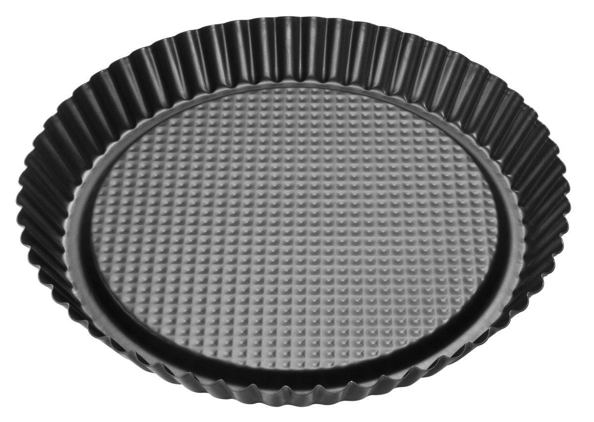 Zenker "Black/Metallic" Non-Stick Carbon Steel Flan, Tart Pan, 30X3 cm - Whole and All