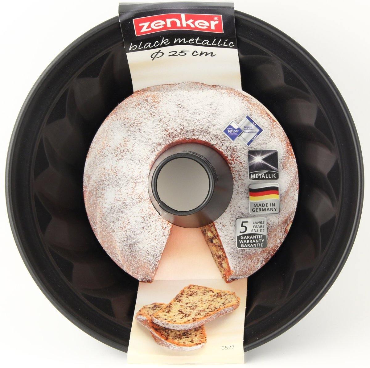 Zenker  "Black/Metallic" Non-Stick Carbon Steel Bund Pan, 25X11.5 cm - Whole and All