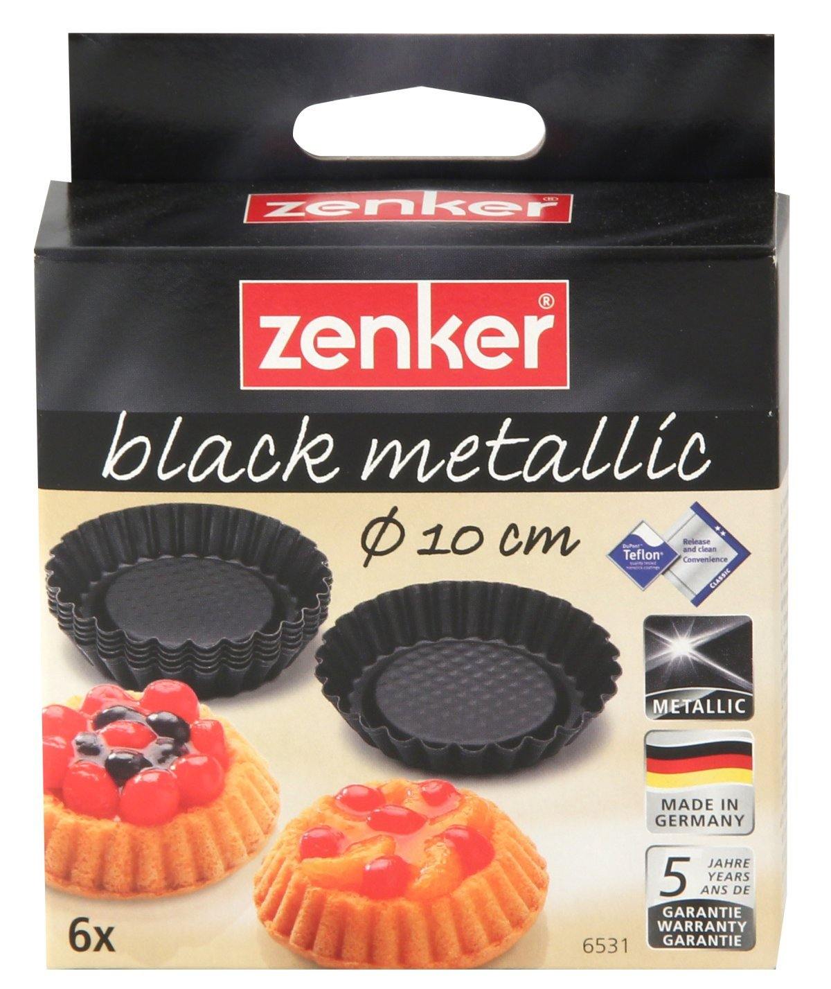 Zenker "Black/Metallic" Mini Tart Pans (Set Of 6), 10.5X2 cm - Whole and All