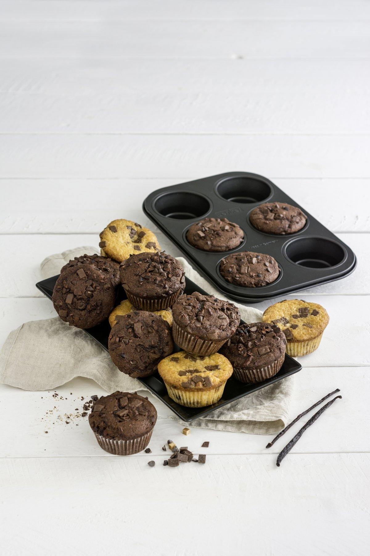 Zenker  "Black/Metallic" Mini-Muffin Tin For Muffins, 28X19X3 cm - Whole and All