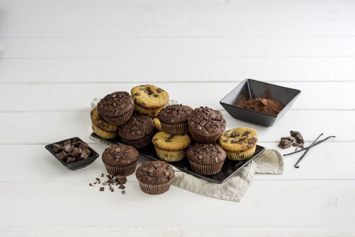 Zenker  "Black/Metallic" Mini-Muffin Tin For 12 Muffins, 38.5X26.5X3 cm - Whole and All