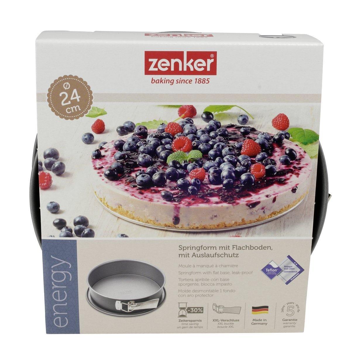 Zenker "Energy" Springform With Flat Base, Anthracite Silver, 24X6.5 cm - Whole and All