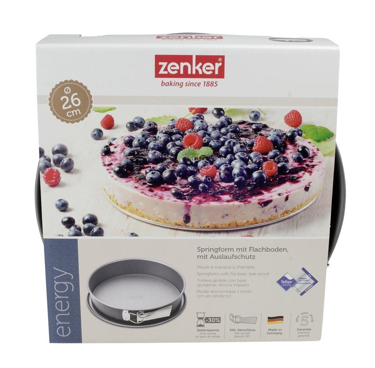 Zenker "Energy" Springform With Flat Base, Anthracite Silver, 27X6.5 cm - Whole and All