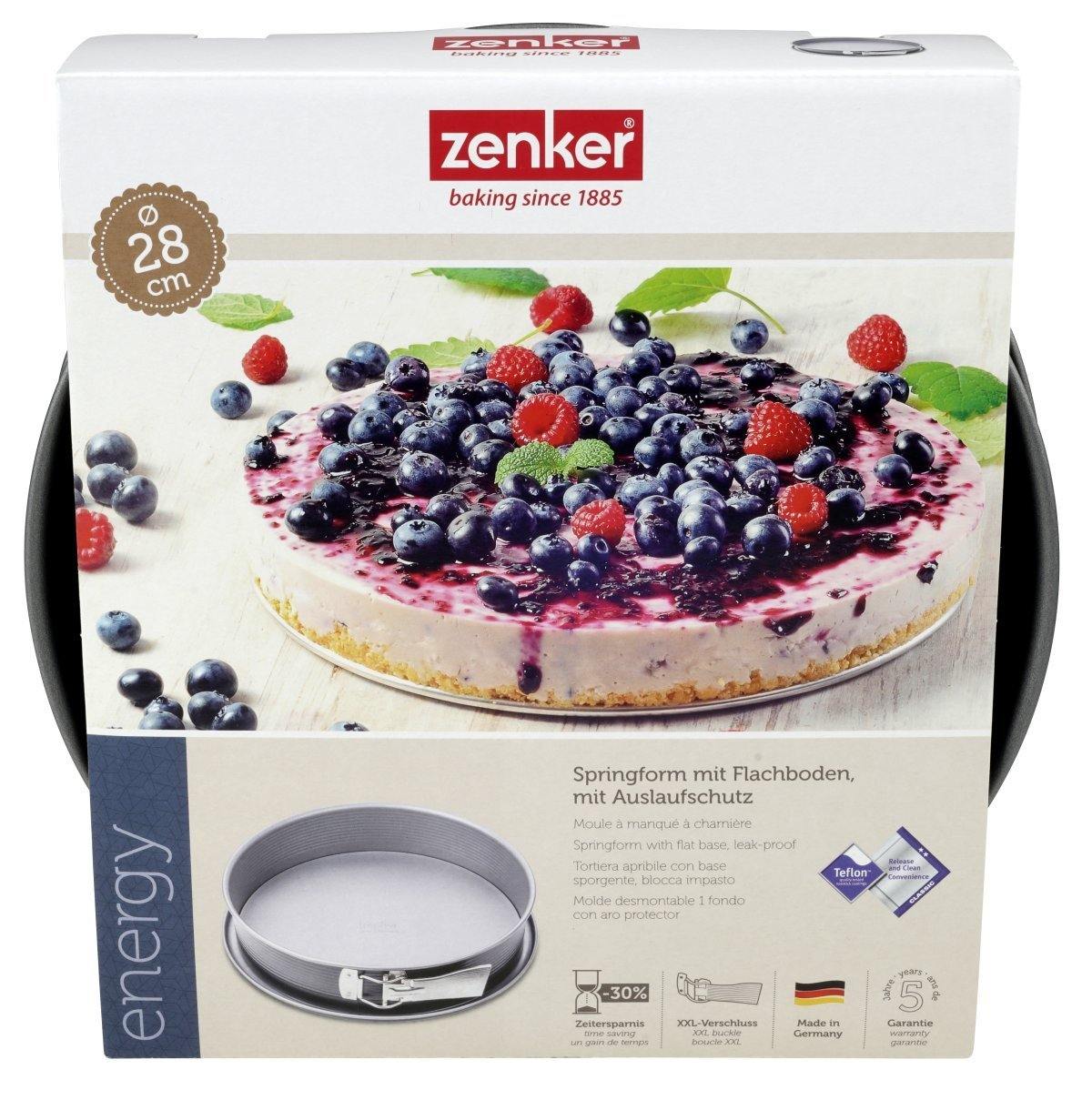Zenker "Energy" Springform With Flat Base, Anthracite Silver, 29X6.5 cm - Whole and All