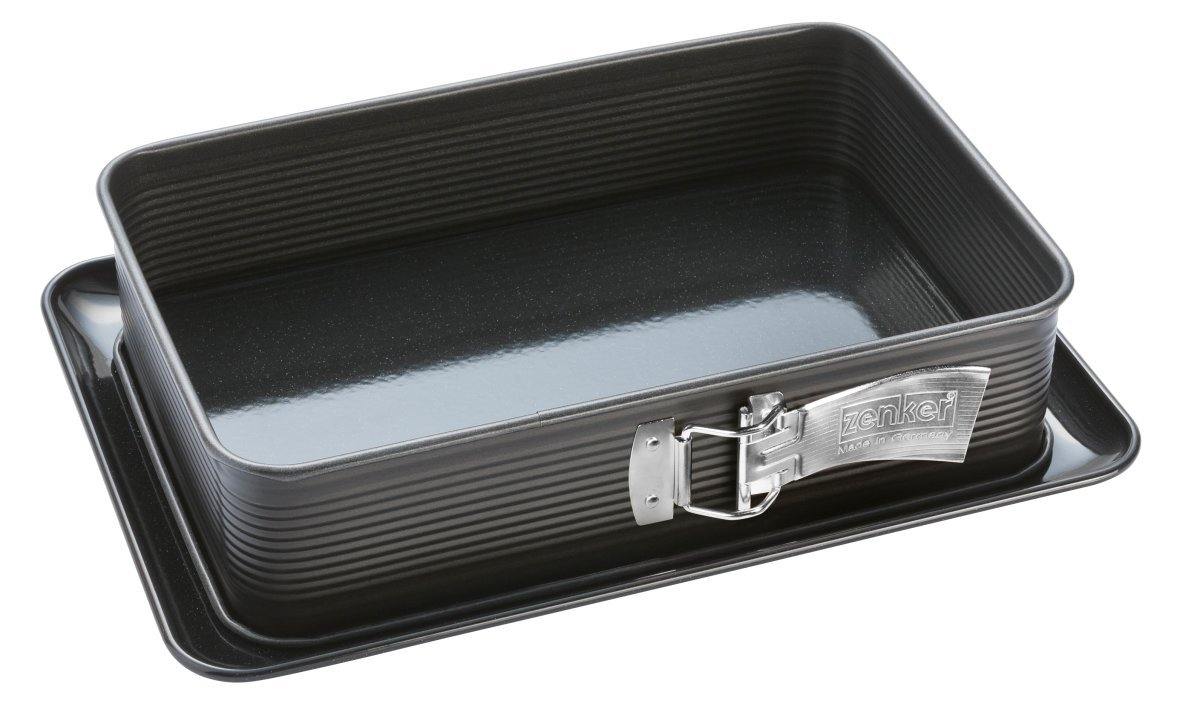 Zenker Rectancular "Deluxe" Springform, Black/Metallic, 32X22.5X7 cm - Whole and All