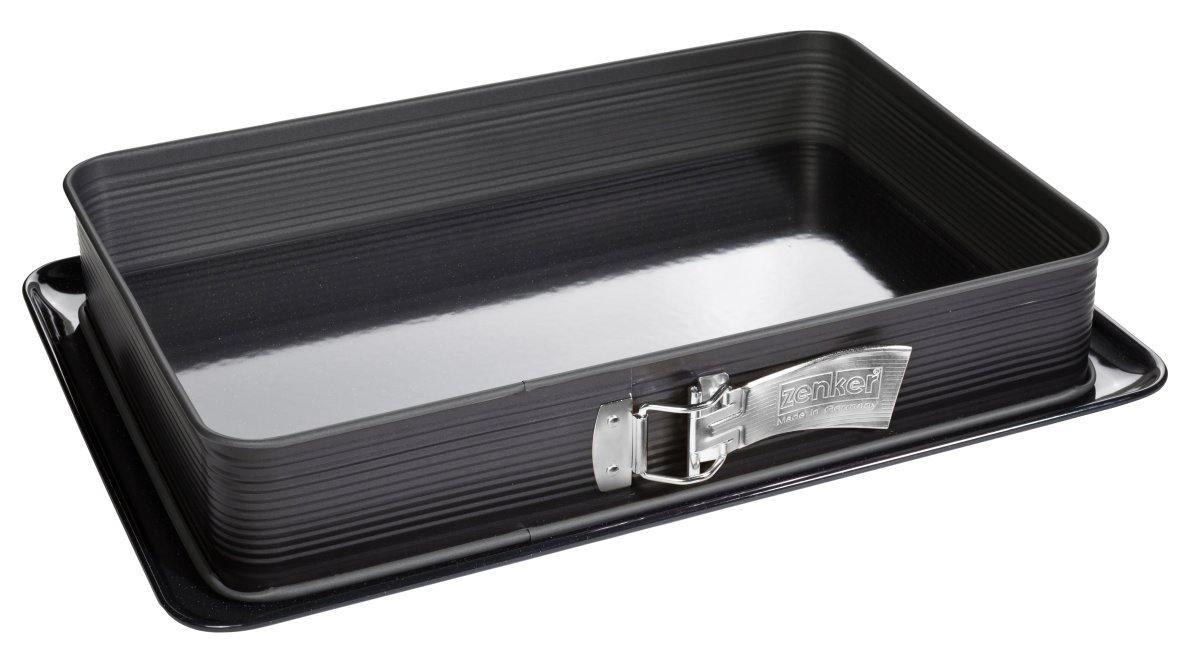 Zenker Rectancular "Deluxe" Springform, Black/Metallic, 42X29X7 cm - Whole and All