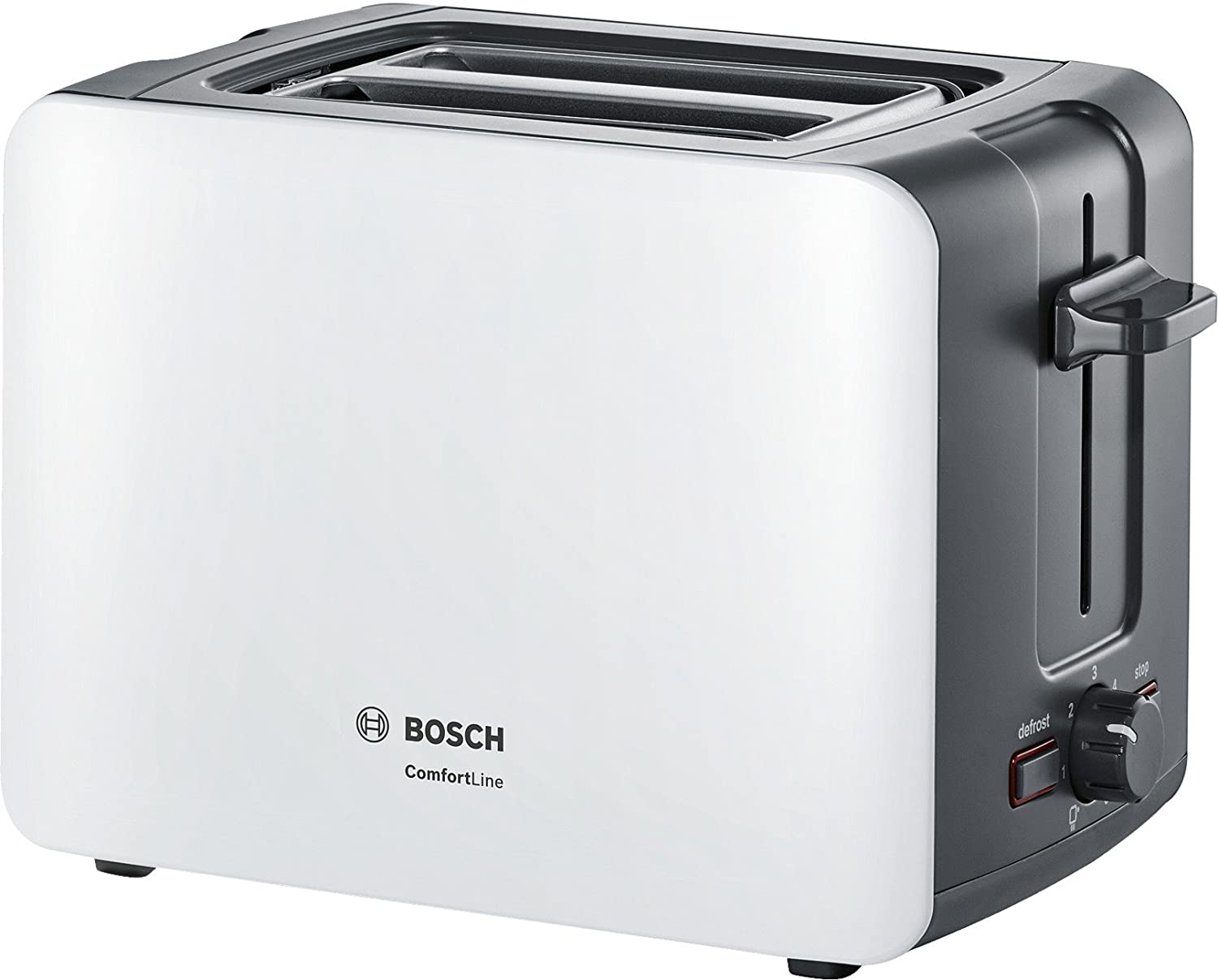 Bosch Toaster, 2 Slices, 1090W (White/Grey)