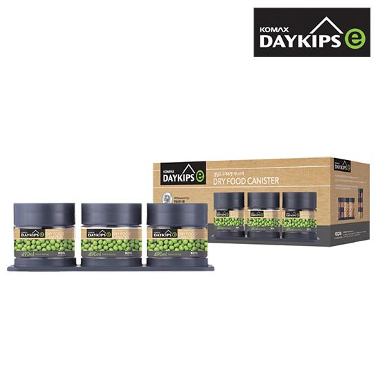 Komax Daykips Econo Dry Food Canister With Tray, (Set Of 3)