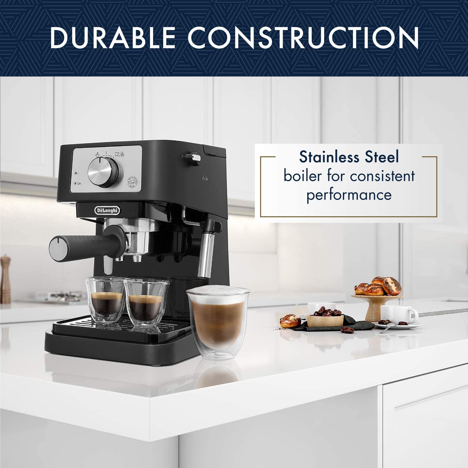Delonghi Espresso Machine 1100W 15 Bar Stilosa | Black