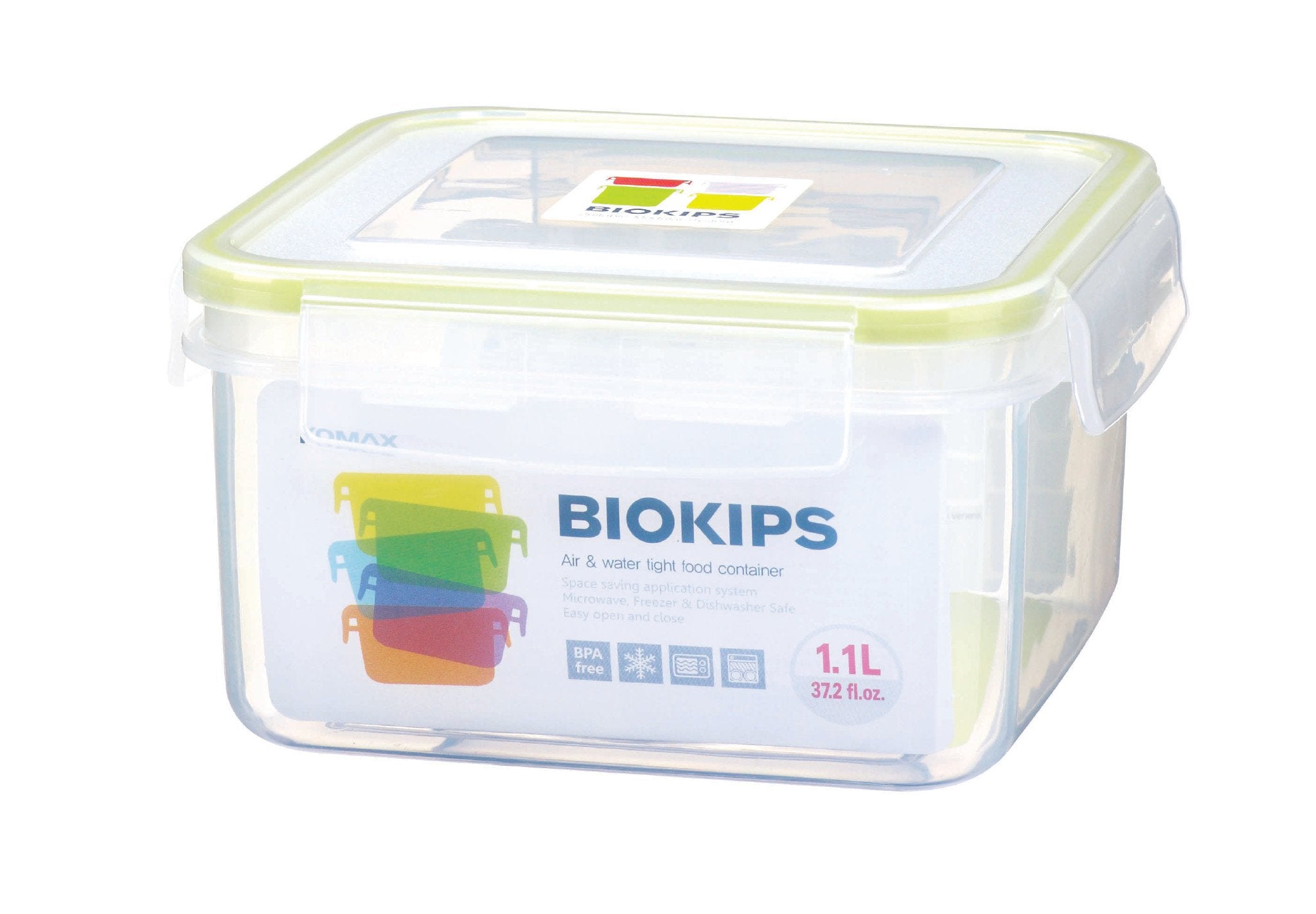 Komax Biokips Square Food Storage Container, 1.1 L
                Komax Biokips Square Food Storage Container, 1.1 L