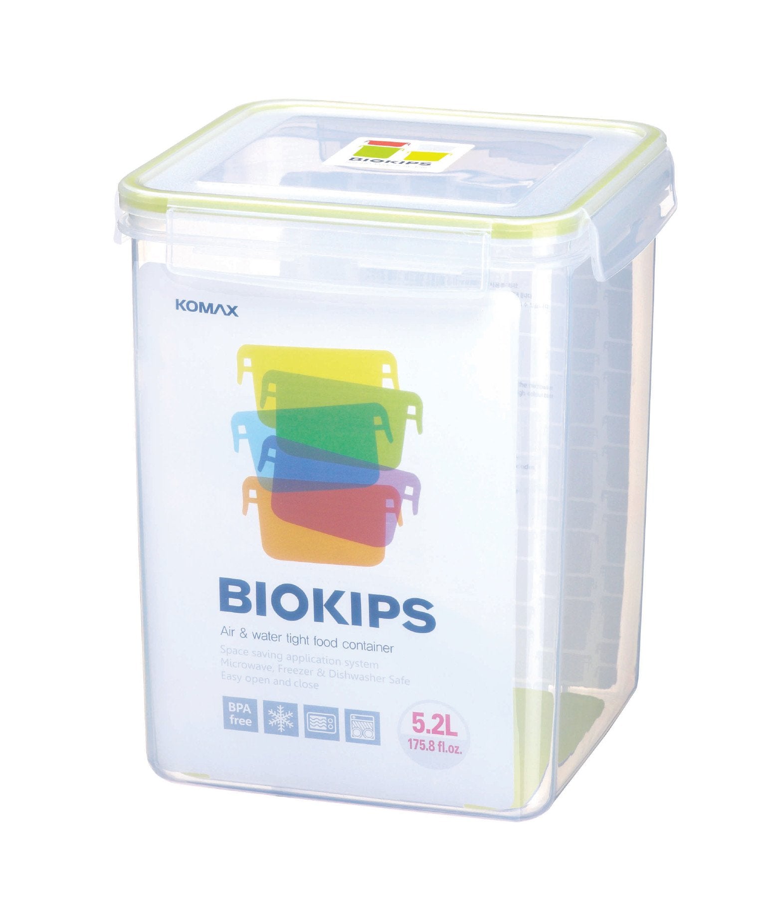 Komax Biokips Square Food Storage Container, 5.2 L
                Komax Biokips Square Food Storage Container, 5.2 L