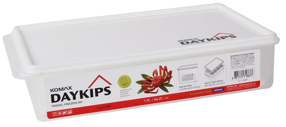 Komax Daykips Rectangular Food Storage Container, 1.9 L