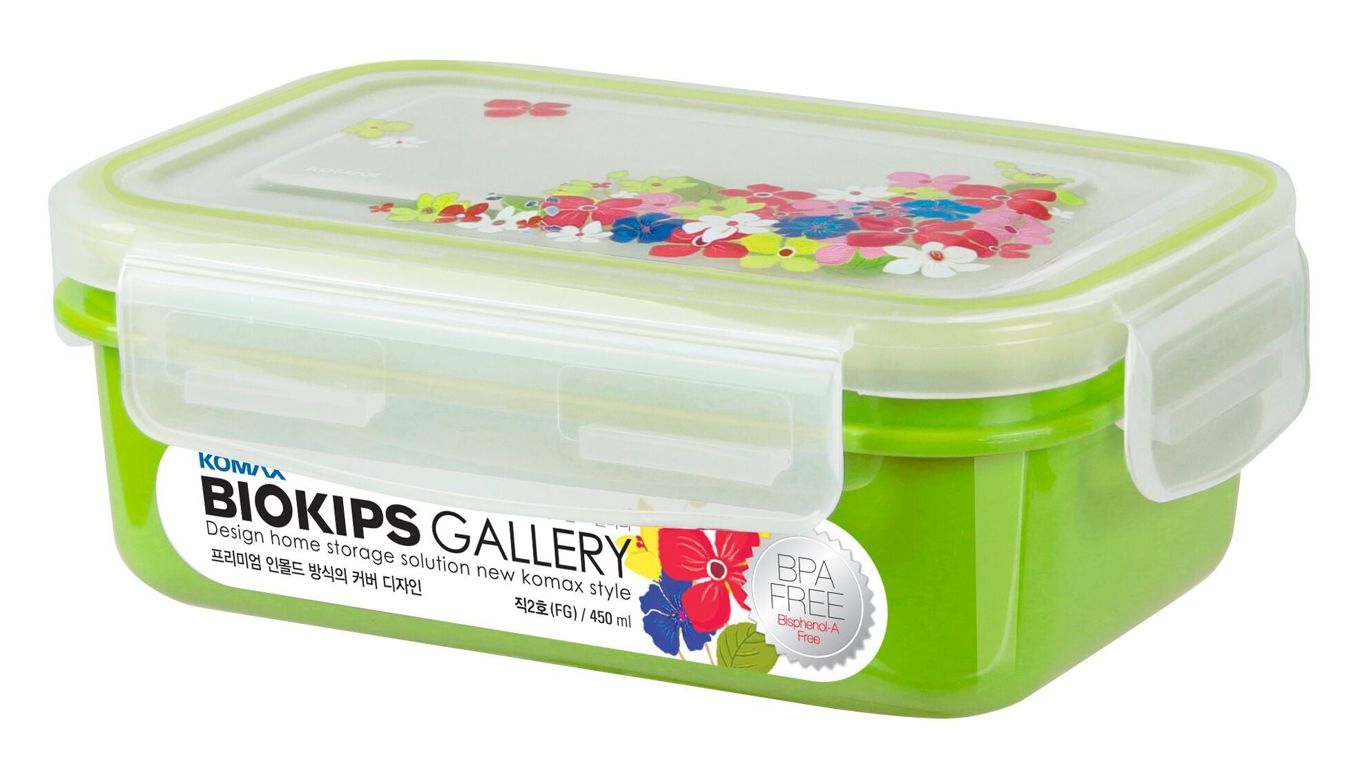 Komax Biokips Gallery I Rectangular Food Storage Container, 450 ml