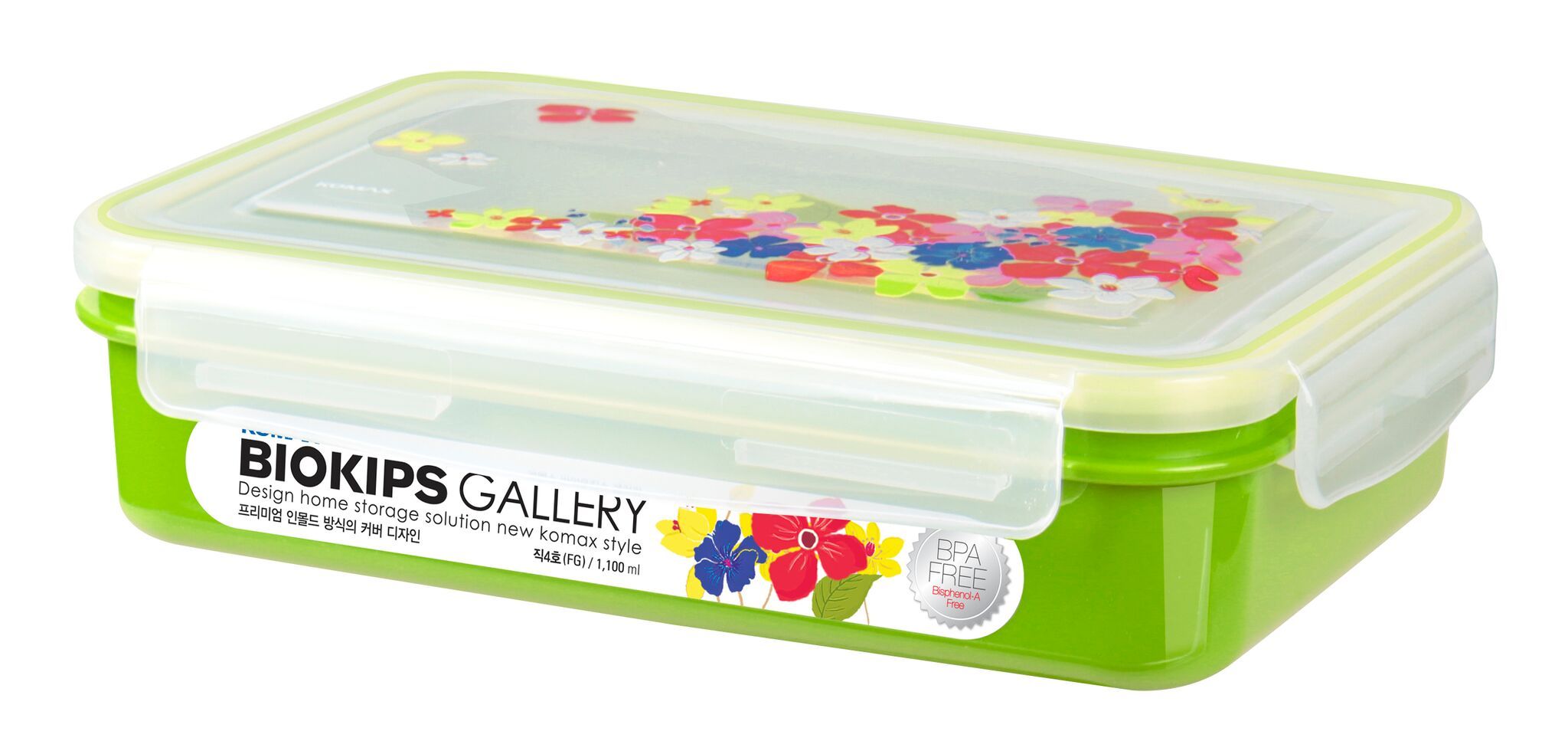 Komax Biokips Gallery I Rectangular Food Storage Container, 1.1 L