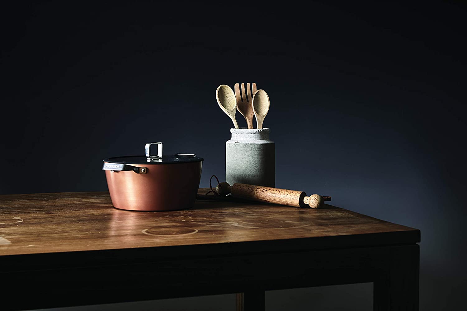Moneta Rose Gold Casserole with Lid, 24 cm