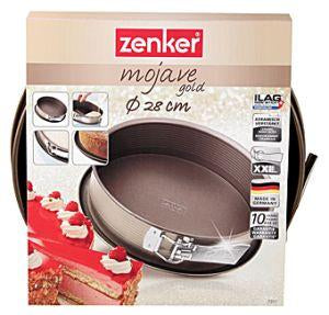 Zenker Springform "Mojave Gold" With Flat Base, Gold/Mahagony, 28X6.5 cm - Whole and All