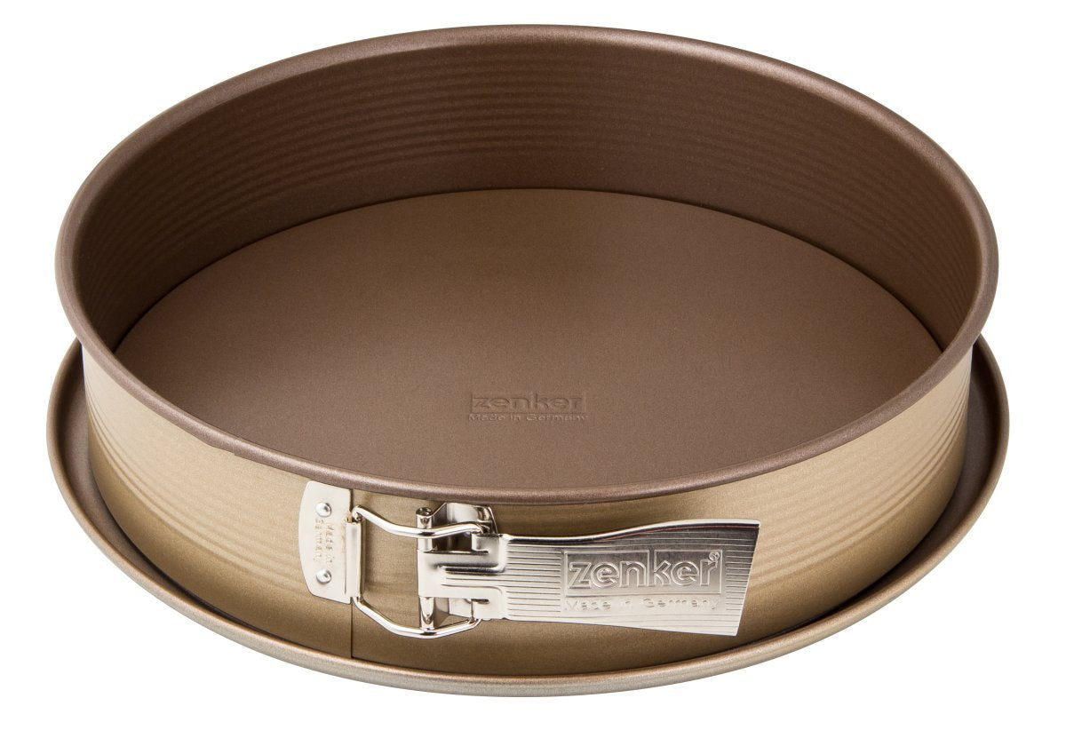 Zenker Springform "Mojave Gold" With Flat Base, Gold/Mahagony, 28X6.5 cm - Whole and All