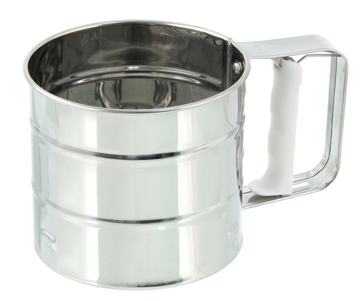 Zenker "Patisserie" Flour Press Sieve, Silver, 10.5X9 cm - Whole and All