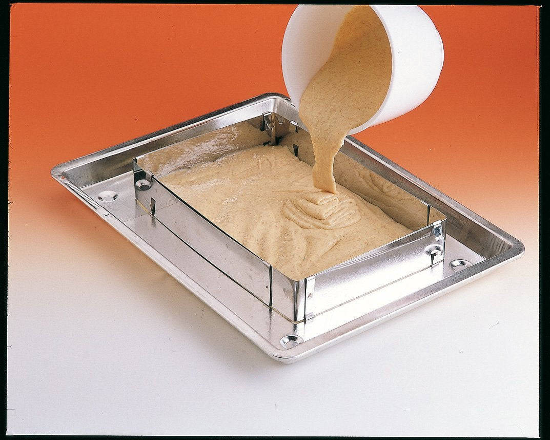 Zenker Baking Frame Adjustable, "Patisserie", Stainless Steel, 18.5-34X27.5-52X5 Cm - Whole and All