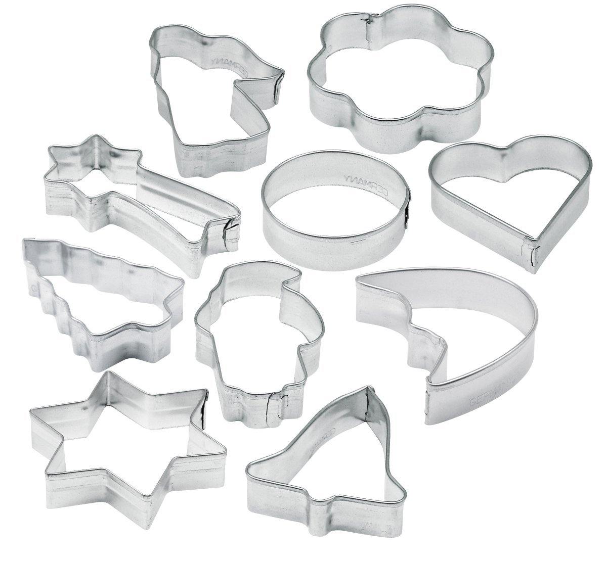 Zenker Cookie Cutter "Patisserie" (Set Of 10), Silver, 3-7X1.7 cm - Whole and All